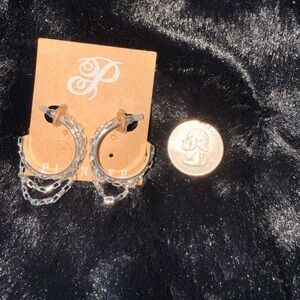 Plunder Silver Hoop Earrings